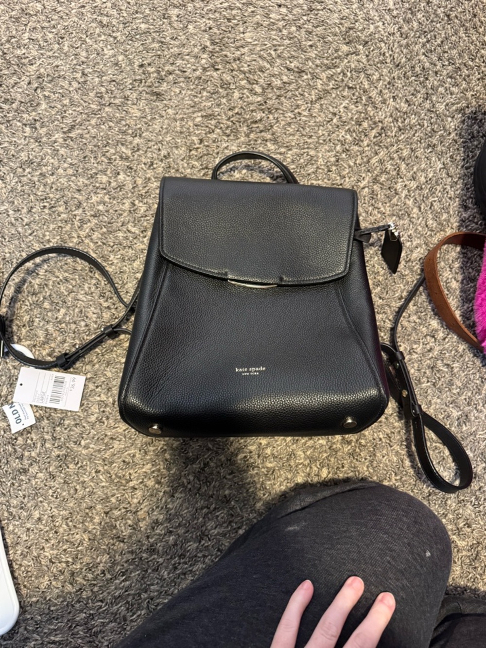 kate spade Black Leather Backpack